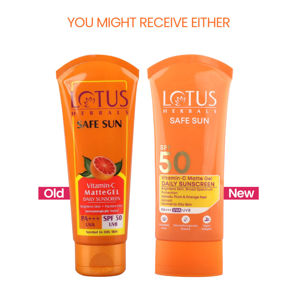 Lotus Herbals Safe Sun Vitamin C Matte Gel Daily Sunscreen SPF 50