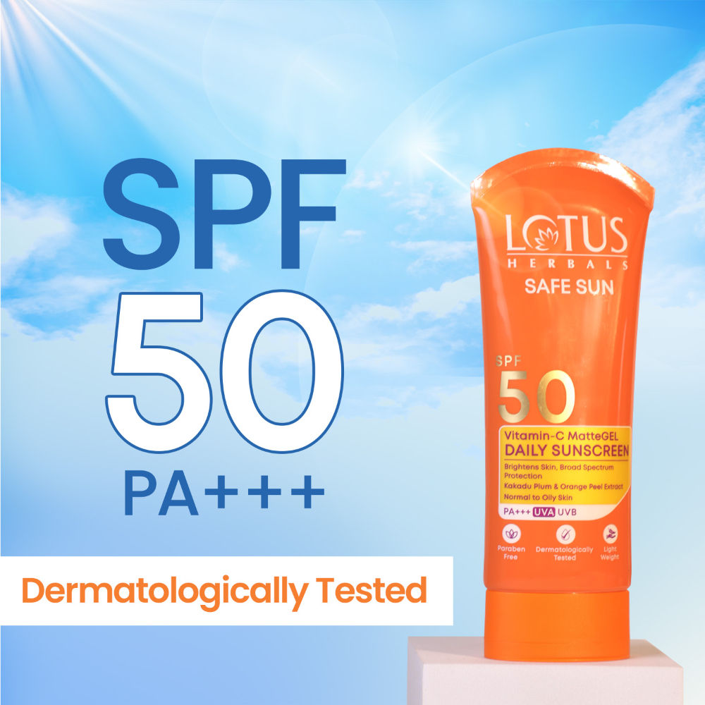 Lotus Herbals Safe Sun Vitamin C Matte Gel Daily Sunscreen SPF 50