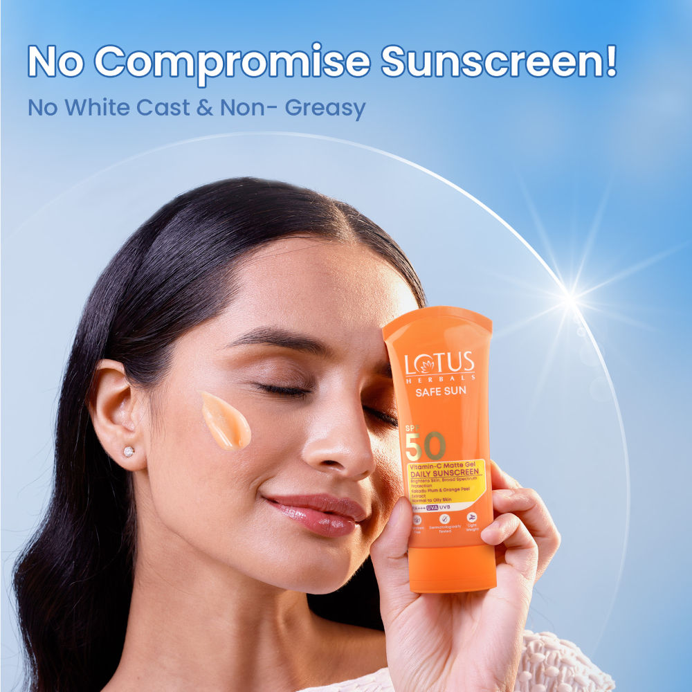 Lotus Herbals Safe Sun Vitamin C Matte Gel Daily Sunscreen SPF 50