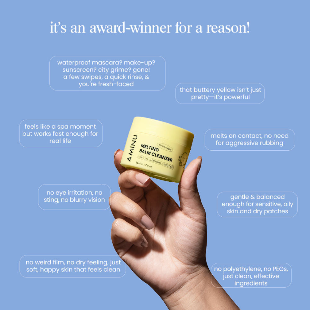 Aminu Melting Balm Cleanser - Oil-based Cleanser & Makeup Remover that does not sting the eye
