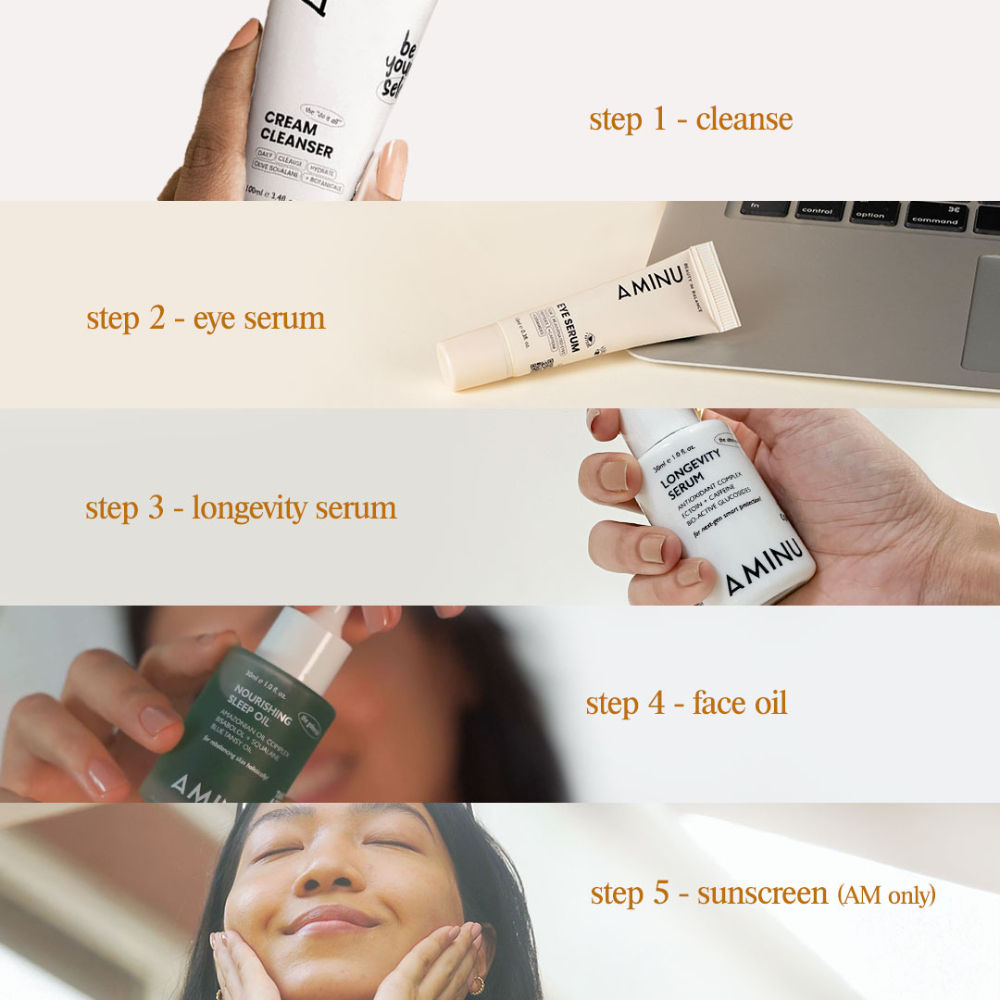 Aminu Cream Cleanser for Hydration, Barrier Care & Mature-Sensitive Skin Ceramides + Olive Squalane