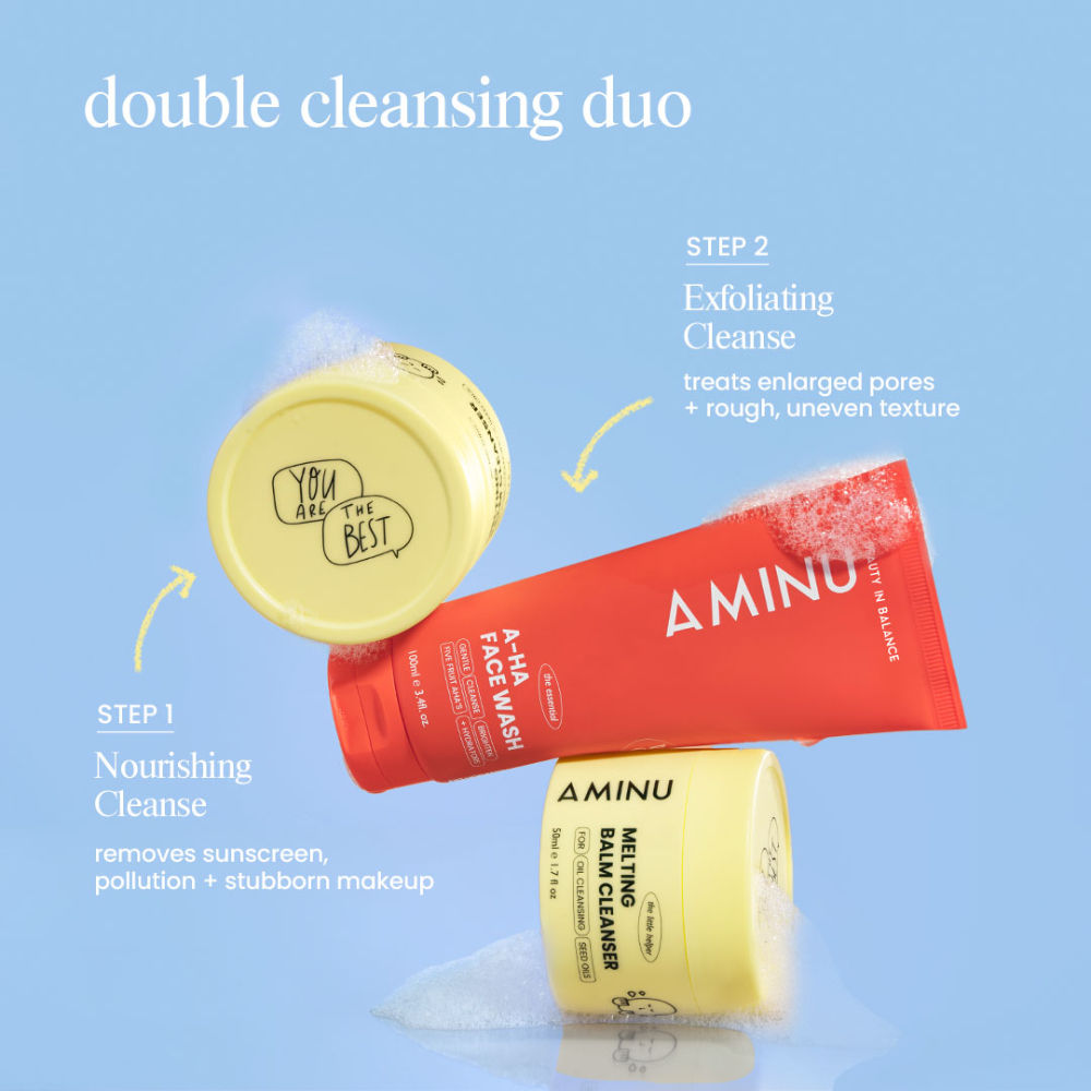 Aminu AHA Face Wash – Exfoliating & Brightening Cleanser for Dull Skin, Acne Marks & Dark Spots