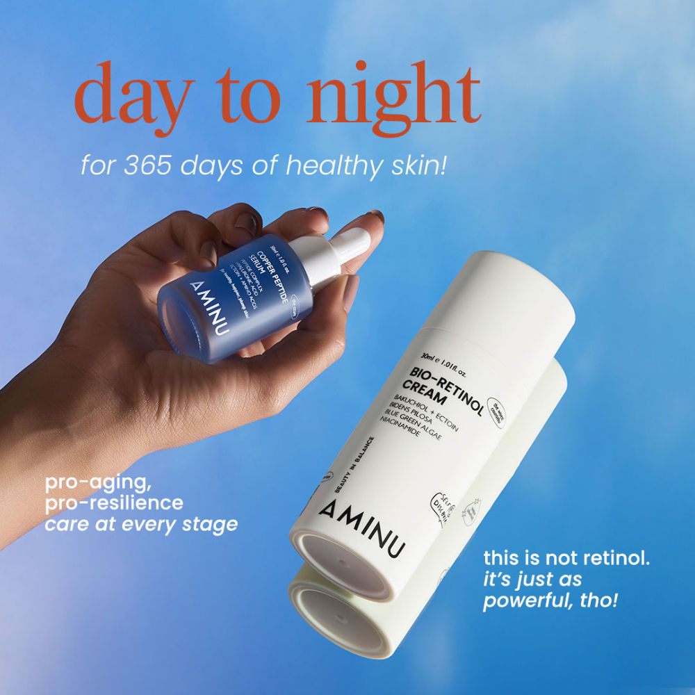 Aminu BioRetinol Cream-Bakuchiol + Niacinamide + Ectoin to renew skin,strengthen barrier,fight aging