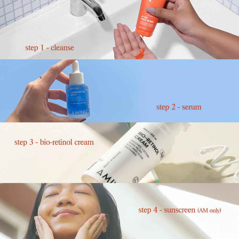Aminu BioRetinol Cream-Bakuchiol + Niacinamide + Ectoin to renew skin,strengthen barrier,fight aging