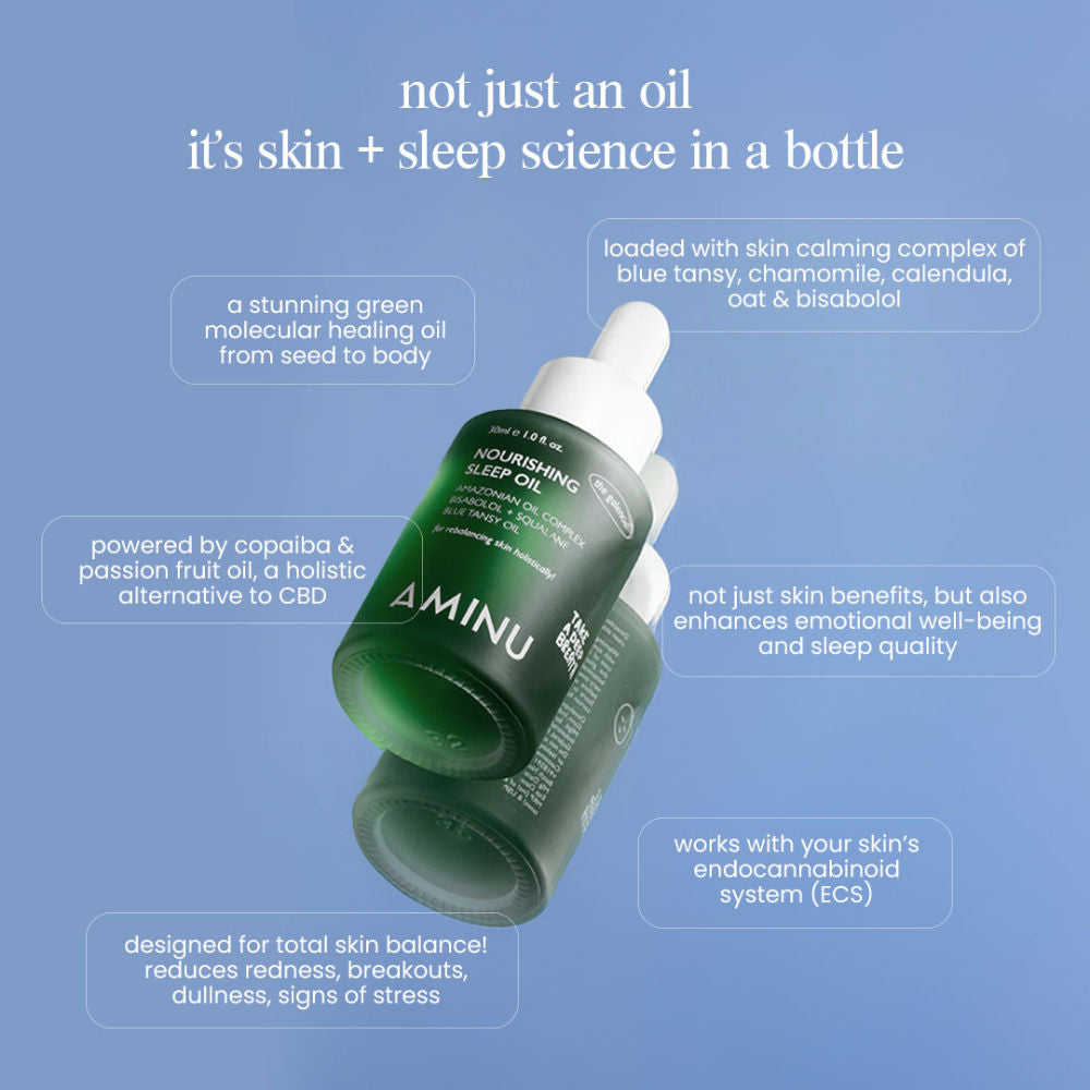 Aminu Nourishing Sleep Oil Overnight Repair for Redness, Breakouts, Sensitivity & Irritation
