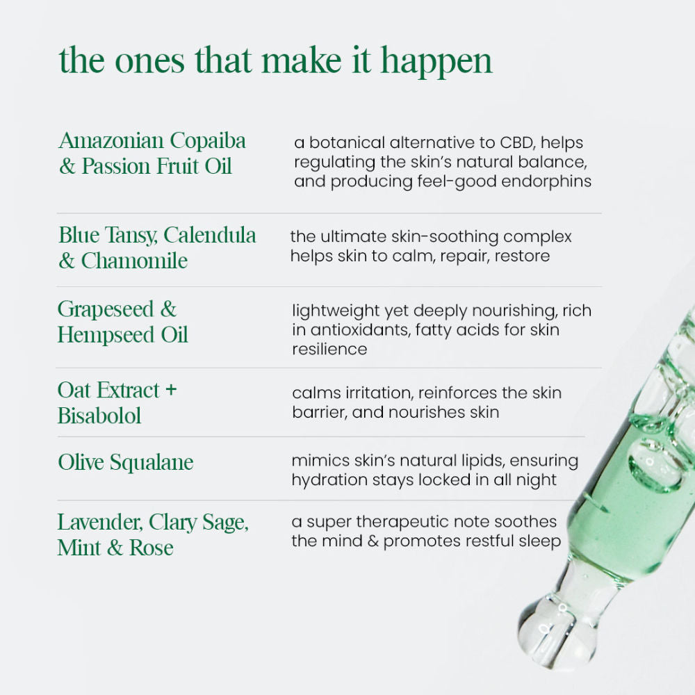 Aminu Nourishing Sleep Oil Overnight Repair for Redness, Breakouts, Sensitivity & Irritation