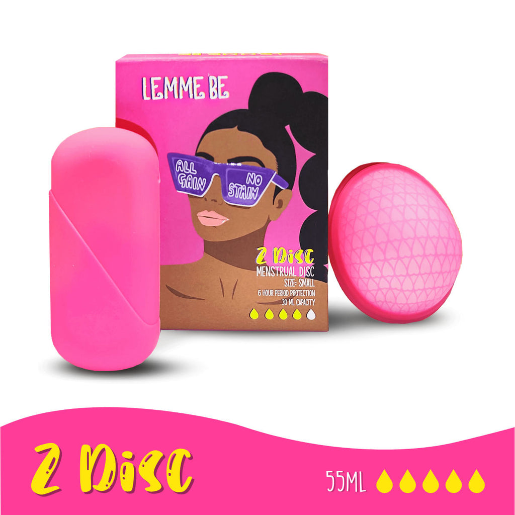 Lemme Be Reusable Menstrual Disc - Medium SizeZ Disc - 100% Medical Grade Silicone