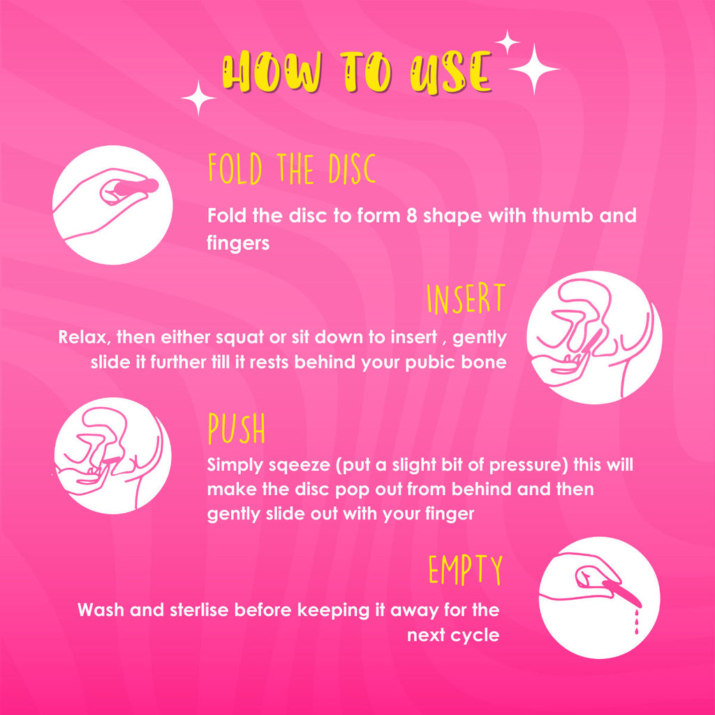 Lemme Be Reusable Menstrual Disc - Medium SizeZ Disc - 100% Medical Grade Silicone
