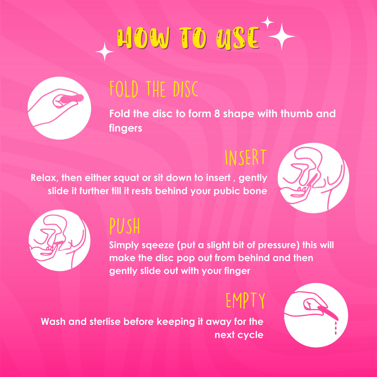 Lemme Be Reusable Menstrual Disc - Medium SizeZ Disc - 100% Medical Grade Silicone