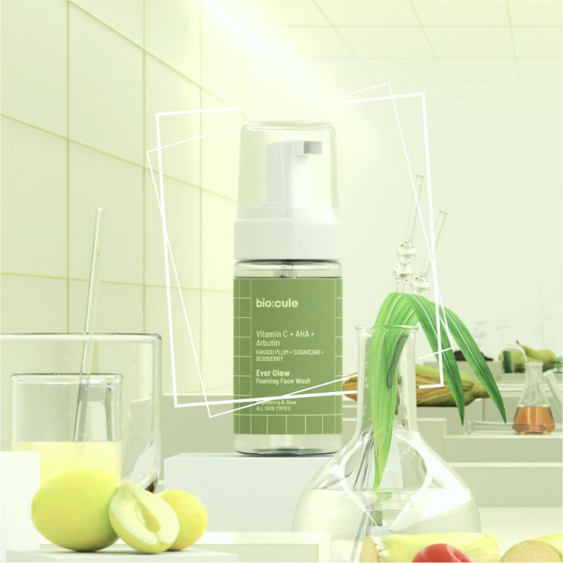 Biocule Ever Glow Vitamin C Foaming Face Wash With AHA & Arbutin For All Skin