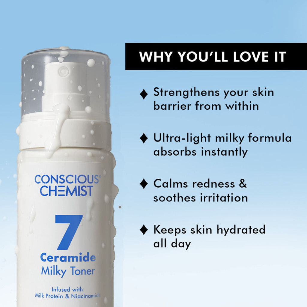 Conscious Chemist 7 Ceramide Infused Milky Toner With Milk Protein & Niacinamide