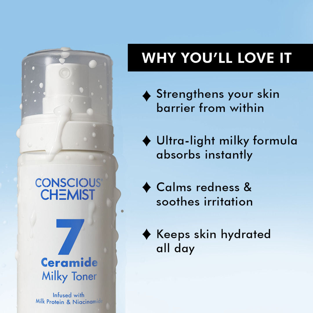 Conscious Chemist 7 Ceramide Infused Milky Toner With Milk Protein & Niacinamide