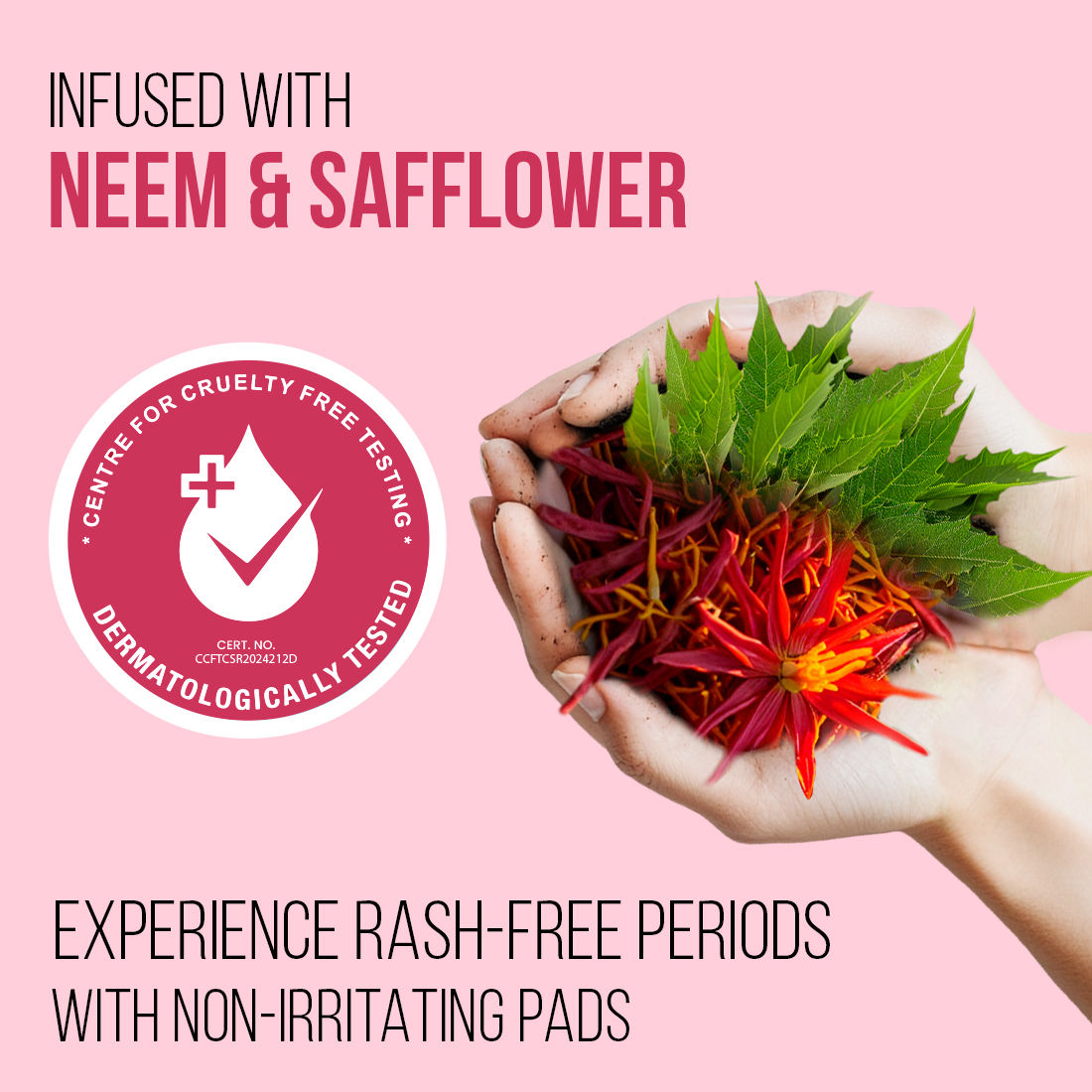 Everteen Period Care Xxl Soft Sanitary Pads Neem Safflower Heavy Flow, Rash-Free