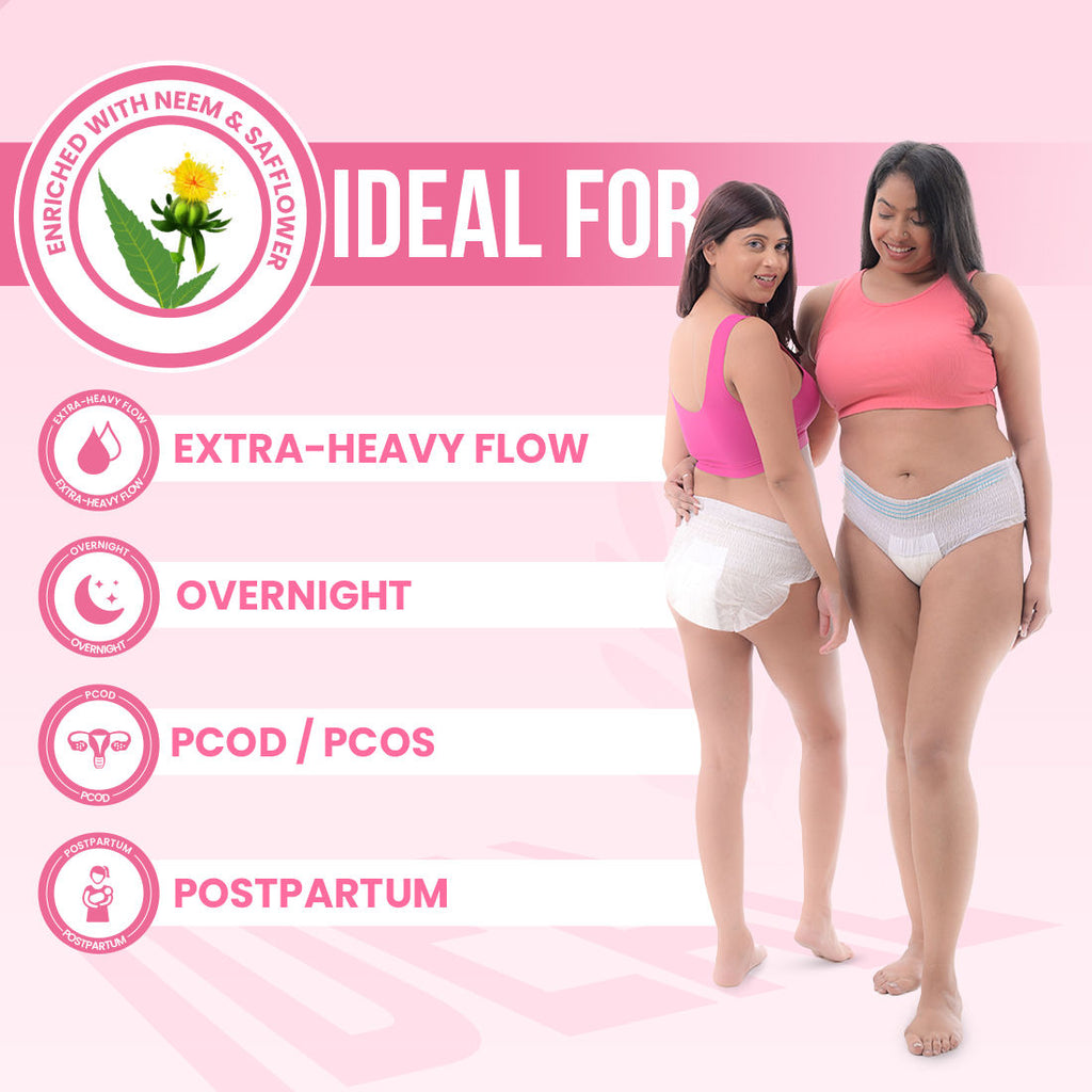 Everteen Disposable Overnight Period Panties for Heavy Flow, L-XL Panty
