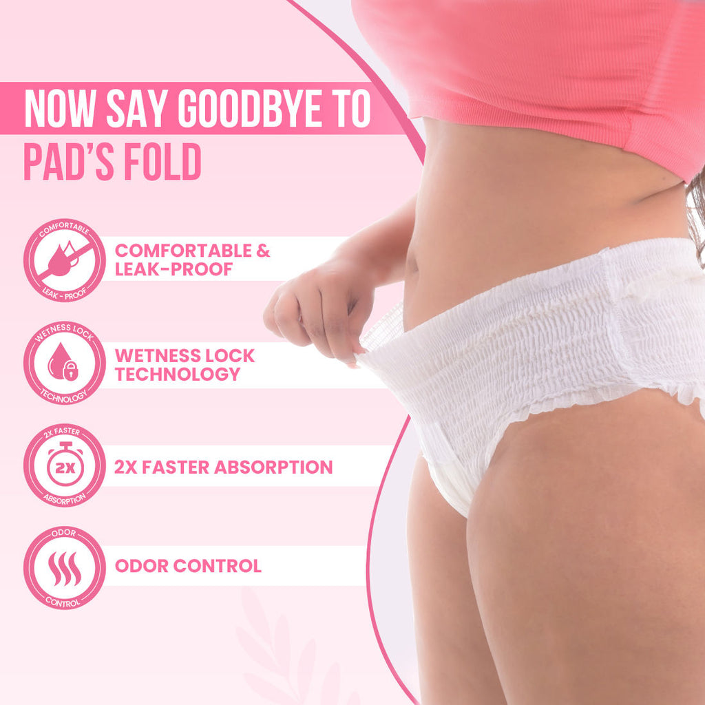 Everteen Disposable Overnight Period Panties for Heavy Flow, L-XL Panty