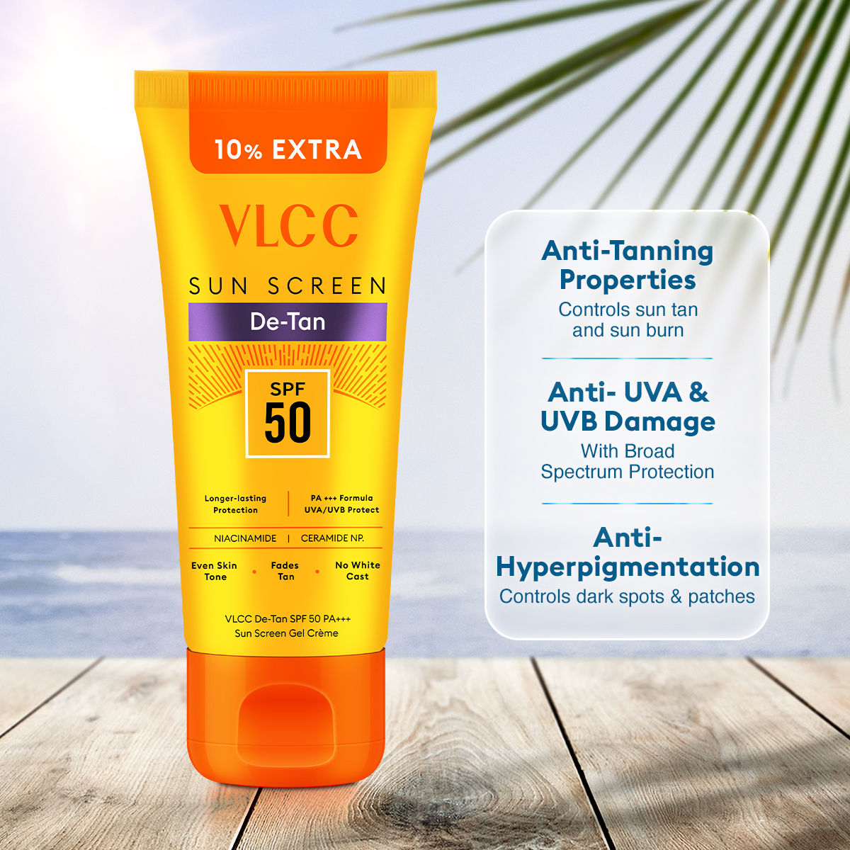 VLCC De Tan SPF 50 PA+++ Sunscreen Gel Cream