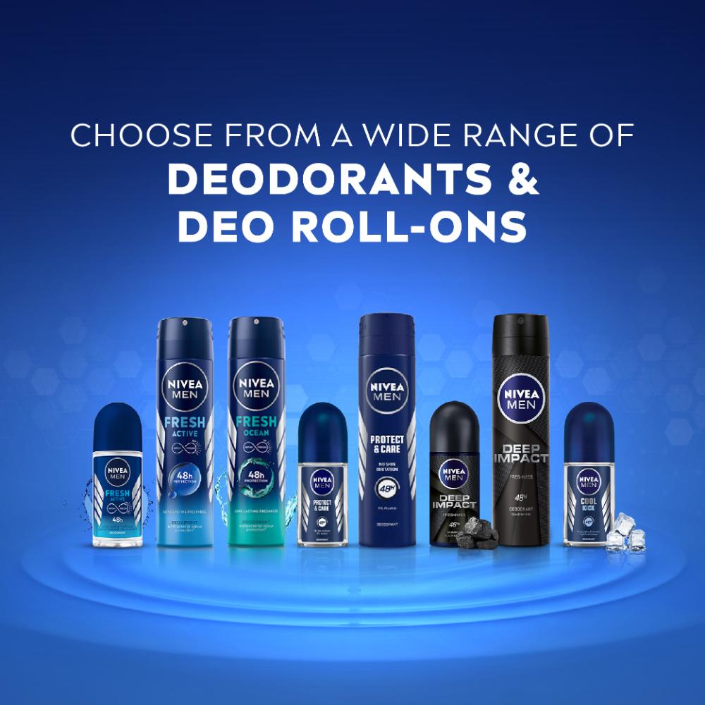 NIVEA MEN Deodorant, Protect & Care, No Skin Irritation & 48h Freshness