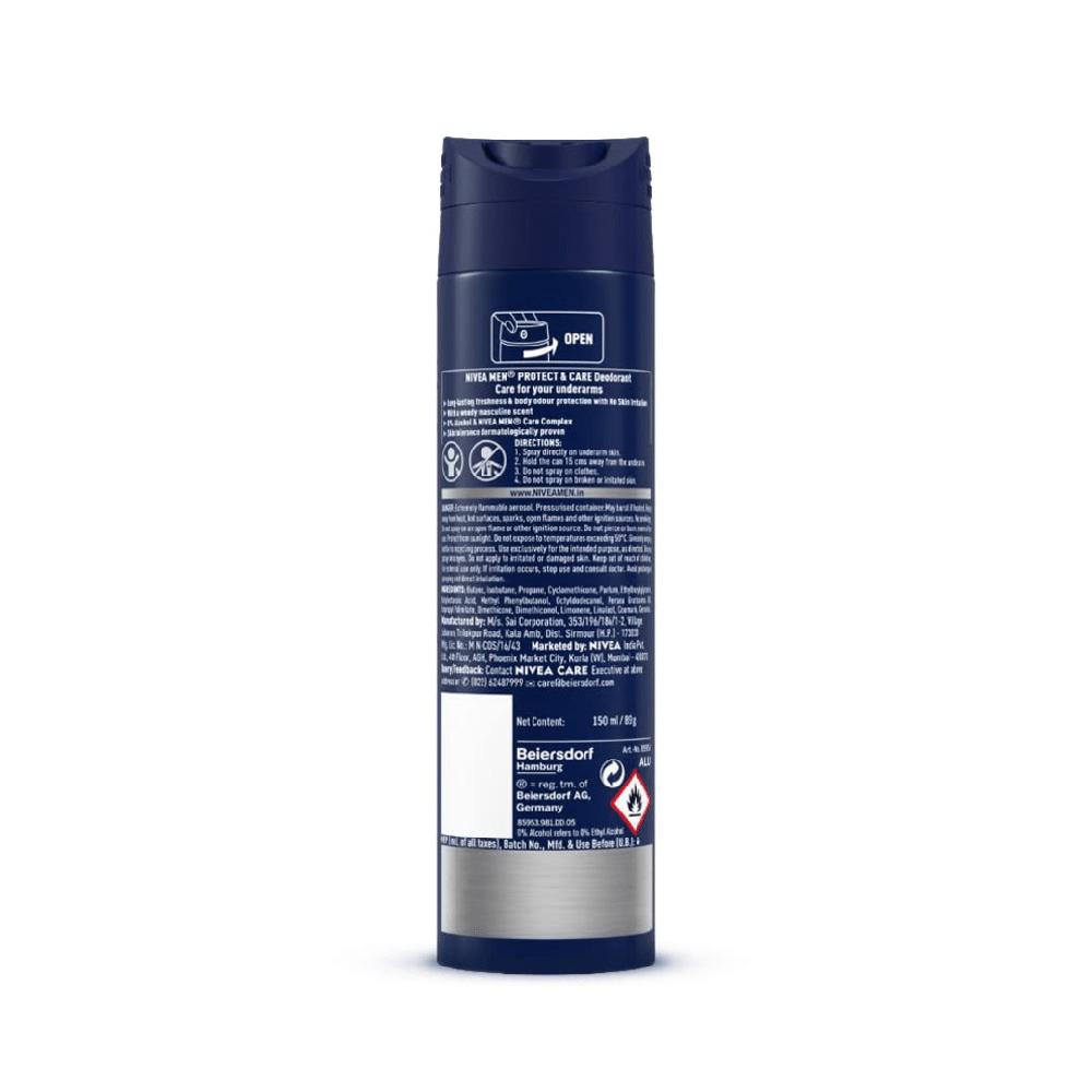 NIVEA MEN Deodorant, Protect & Care, No Skin Irritation & 48h Freshness