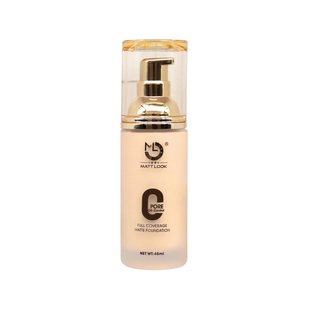 Matt look Zero Pore Oil Control Full Coverage Matte Foundation