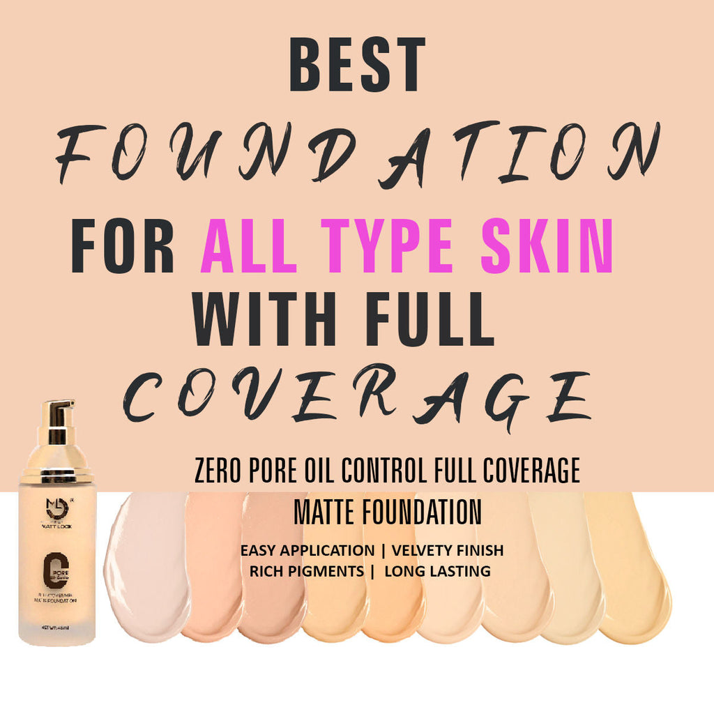 Matt look Zero Pore Oil Control Full Coverage Matte Foundation