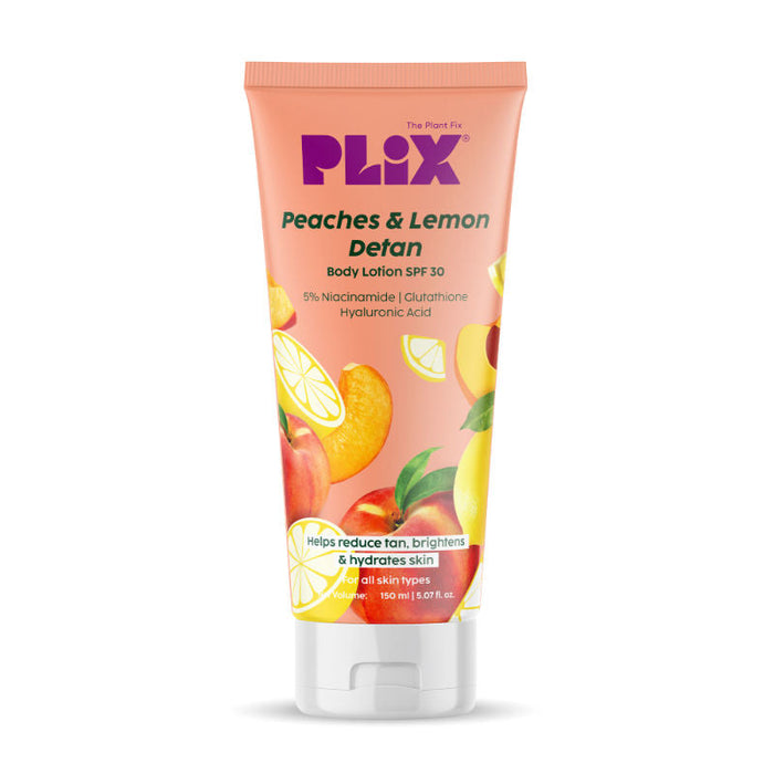 Plix Peaches & Lemon Detan Body Lotion with SPF 30
