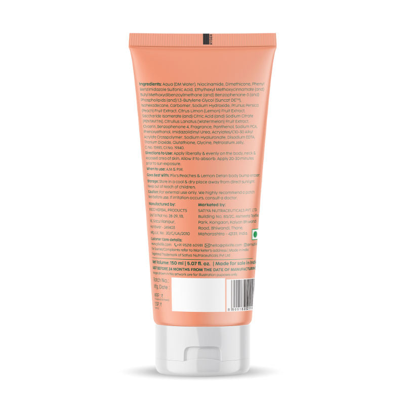 Plix Peaches & Lemon Detan Body Lotion with SPF 30