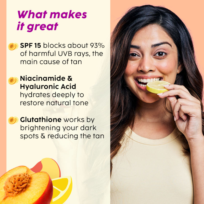 Plix Peaches & Lemon Detan Body Lotion with SPF 30