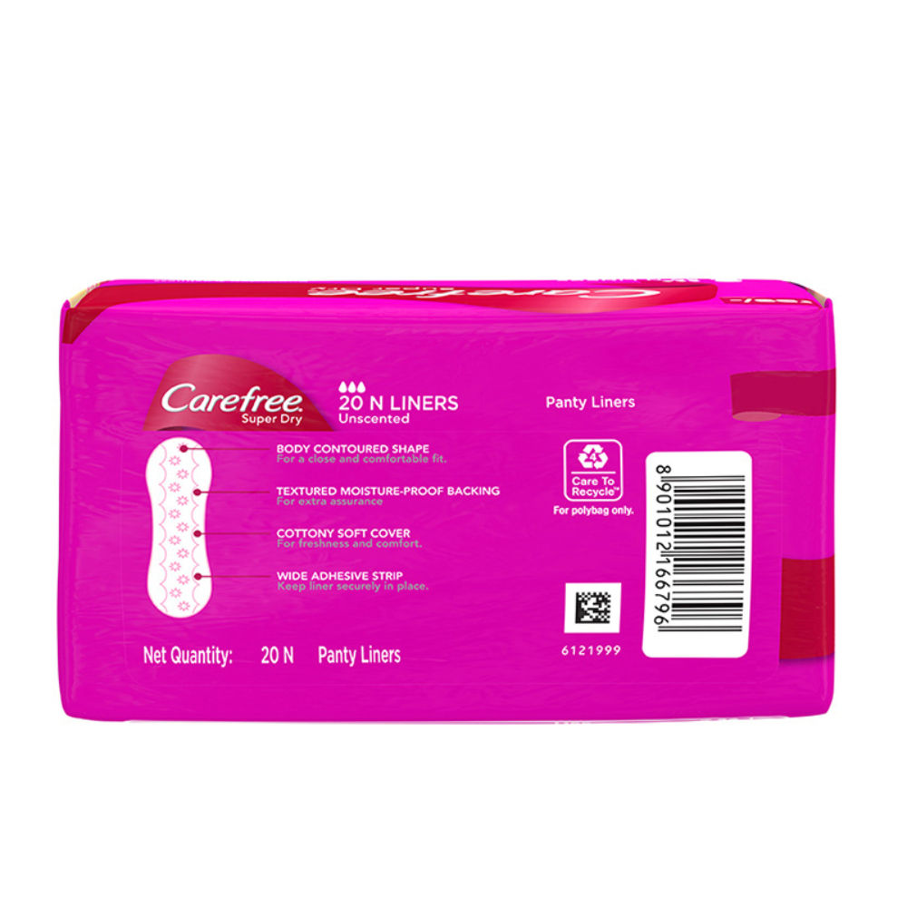 Carefree Super Dry Panty Liners (20 Pieces)