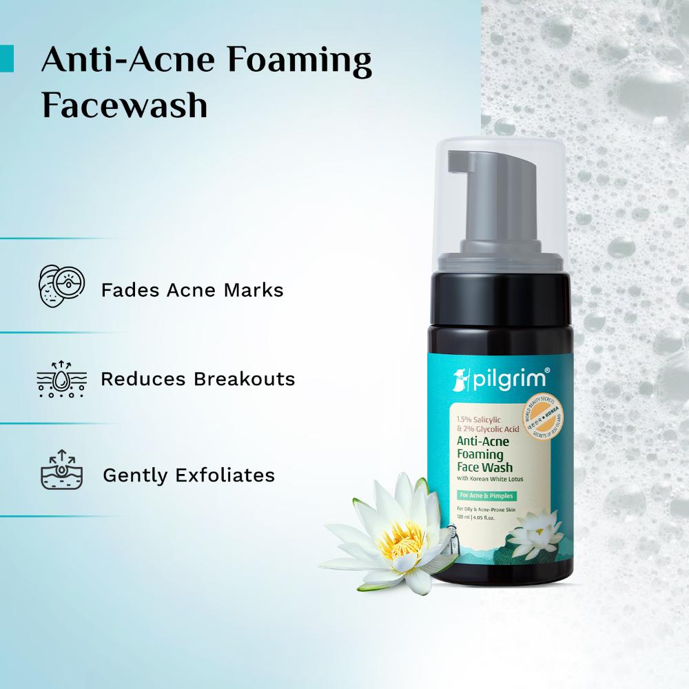 Pilgrim Salicylic (BHA) & Glycolic Acid (AHA) Foaming Face Wash
