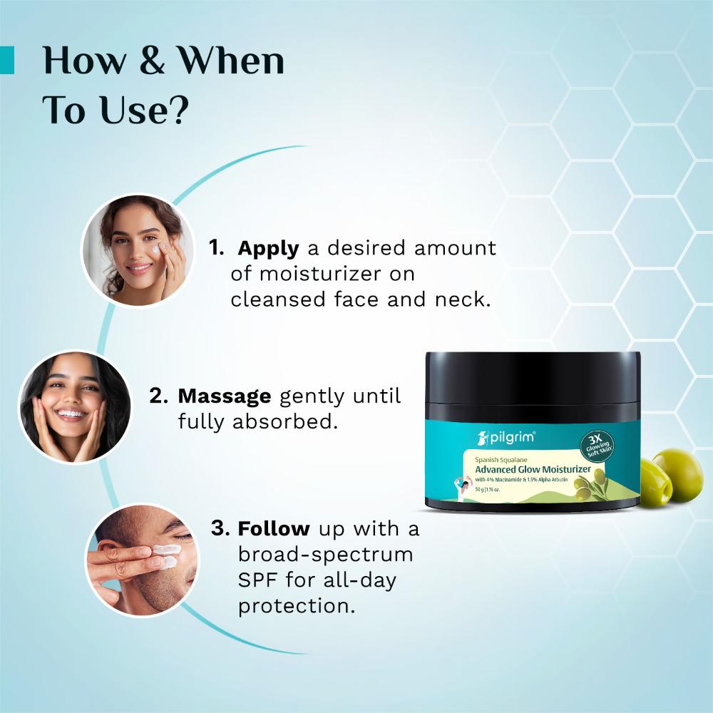 Pilgrim Squalane Glow Moisturizer with Niacinamide & Vitamin C