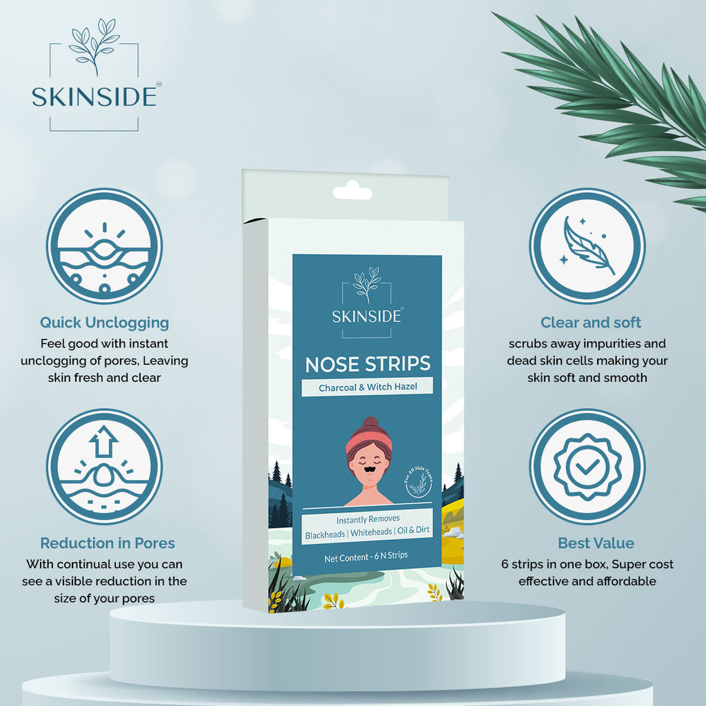 SKINSIDE Nose Strips With Charcoal & Witch Hazel