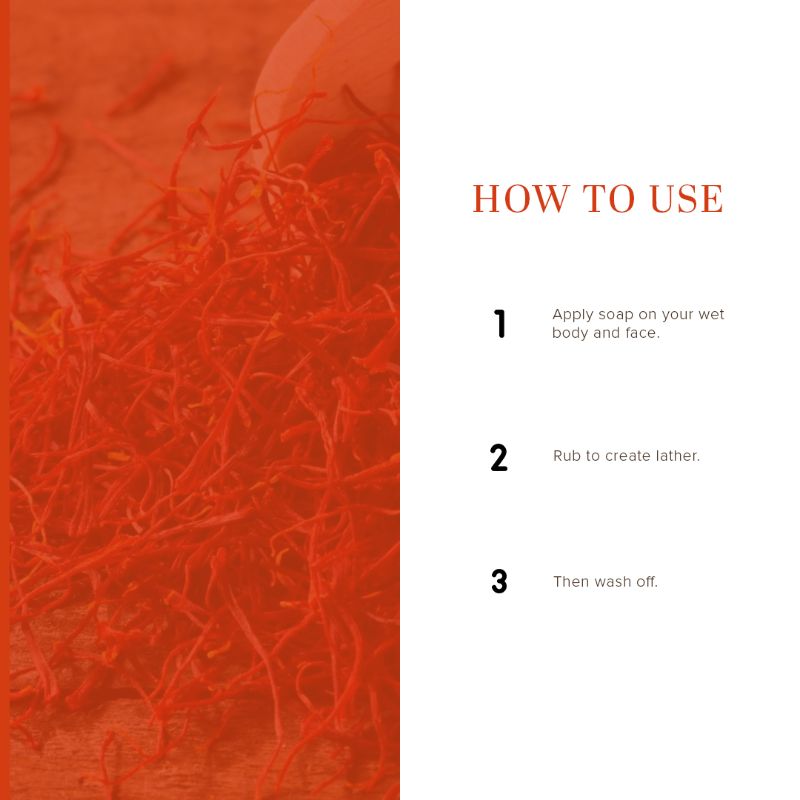 Khadi Natural Saffron Handmade Soap Reduce Blemishes & Dark Spots