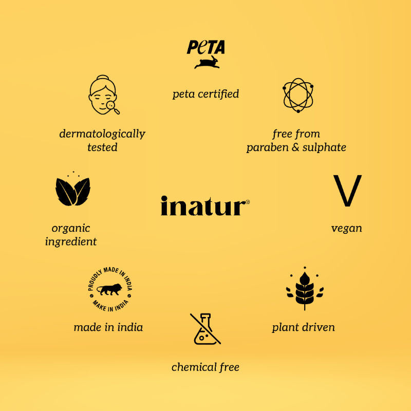 inatur Vitamin-C Serum with Hyaluronic Acid, Amla & Turmeric, Lightweight Formula for Glowing Skin