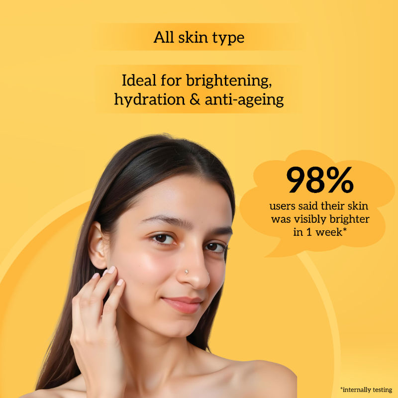 inatur Vitamin-C Serum with Hyaluronic Acid, Amla & Turmeric, Lightweight Formula for Glowing Skin