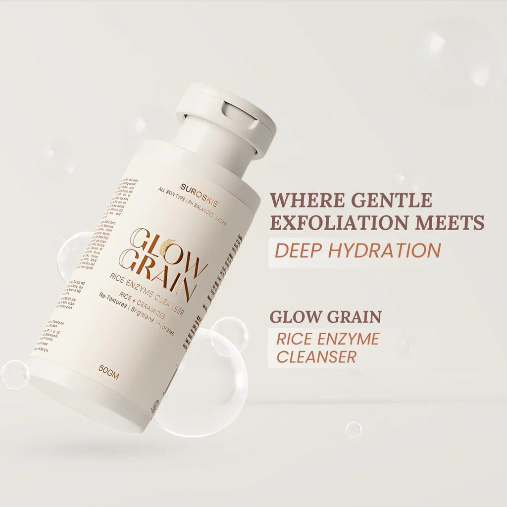 SUROSKIE Glow Grain Rice Enzyme Cleanser For Glowing & Hydrated Skin