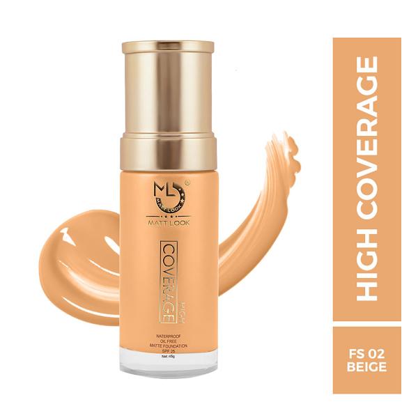 Matt look High Coverage Waterproof Oil Free Matte SPF 25 Foundation