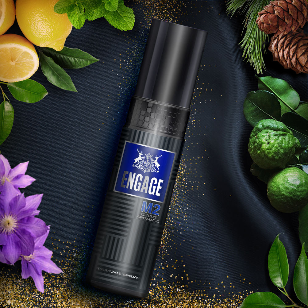 Engage M2 Perfume Spray For Men, Citrus & Lavender, Skin Friendly, Long-Lasting