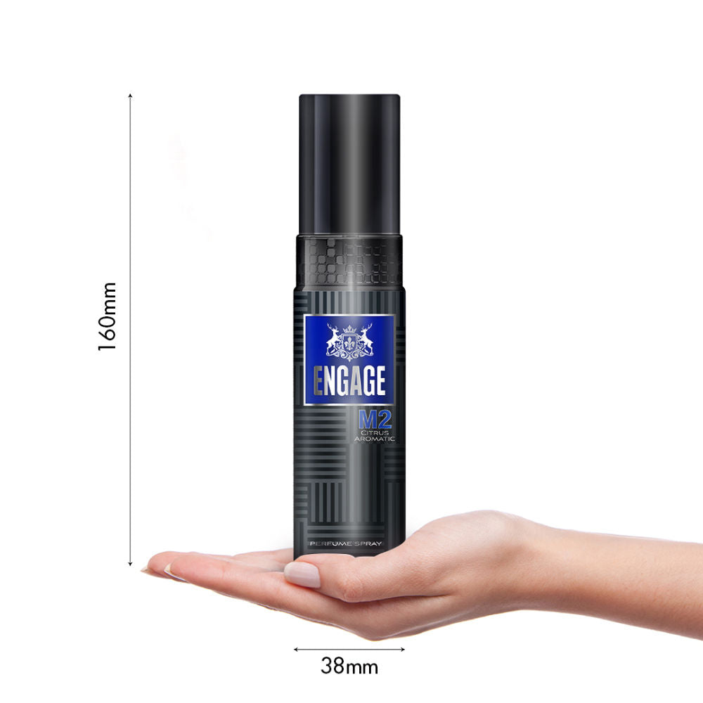 Engage M2 Perfume Spray For Men, Citrus & Lavender, Skin Friendly, Long-Lasting