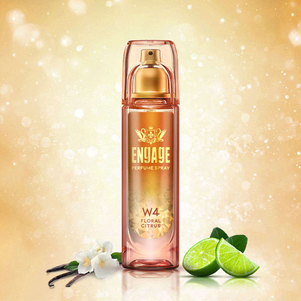 Engage W4 Perfume Spray For Women, Fruity & Floral, Skin Friendly, Long-Lasting