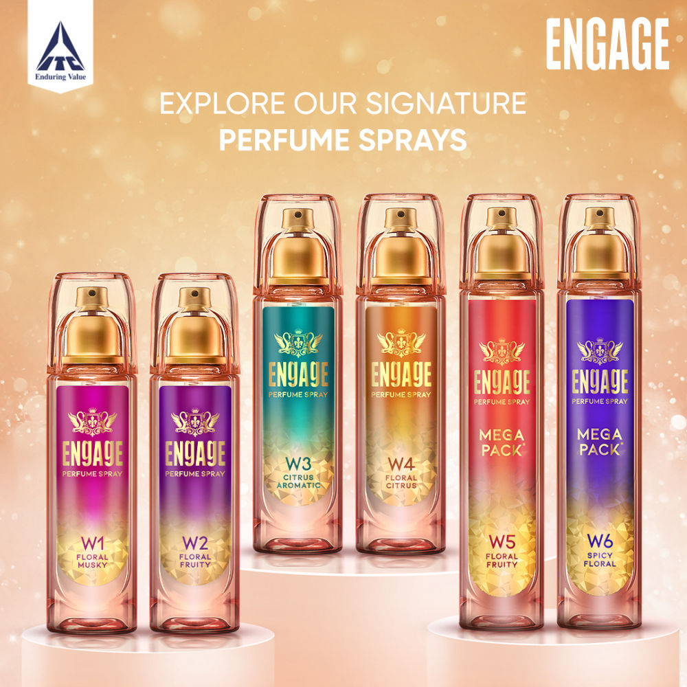 Engage W4 Perfume Spray For Women, Fruity & Floral, Skin Friendly, Long-Lasting