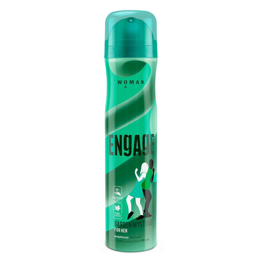 Engage Garden Mystique Deodorant for Women, Spicy & Woody, Skin Friendly, Long-Lasting
