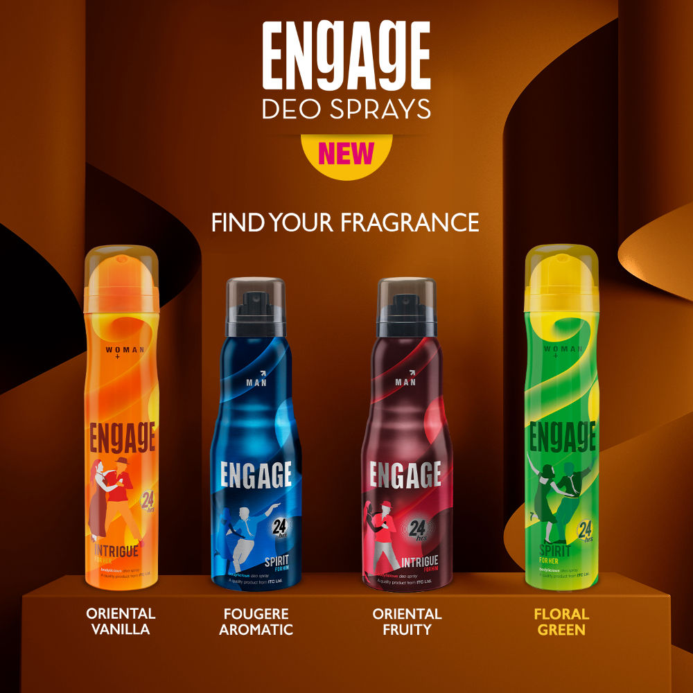 Engage Spirit Deodorant for Women, Cheerful & Jolly, Skin-Friendly, Long-Lasting