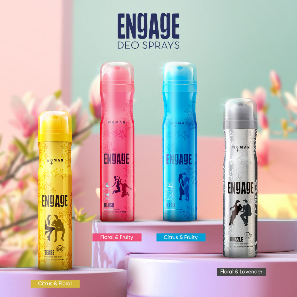 Engage Blush Deodorant For Women, Fruity & Floral, Skin Friendly, Long-Lasting
