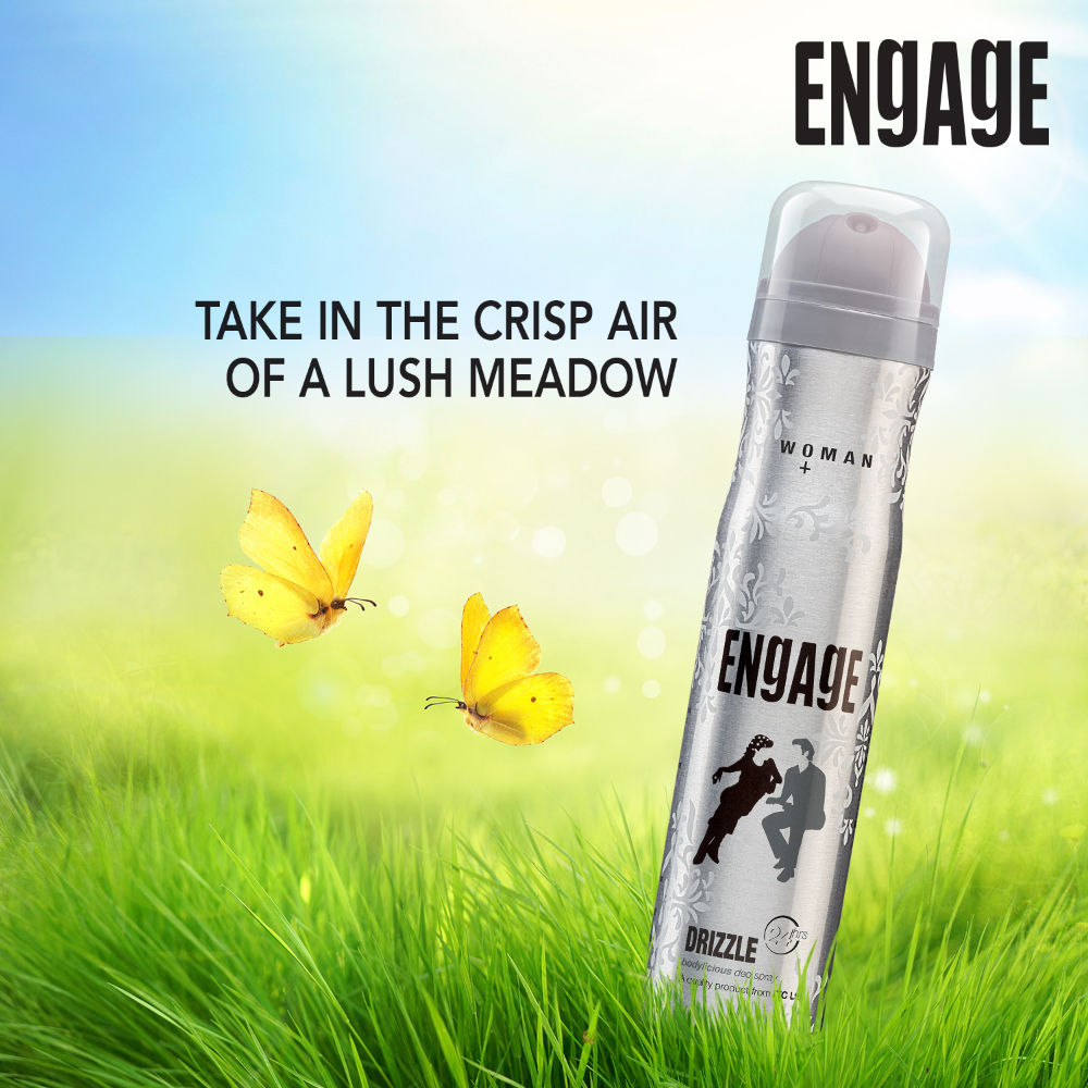 Engage Drizzle Deodorant For Women, Floral & Lavender, Skin Friendly, Long-Lasting