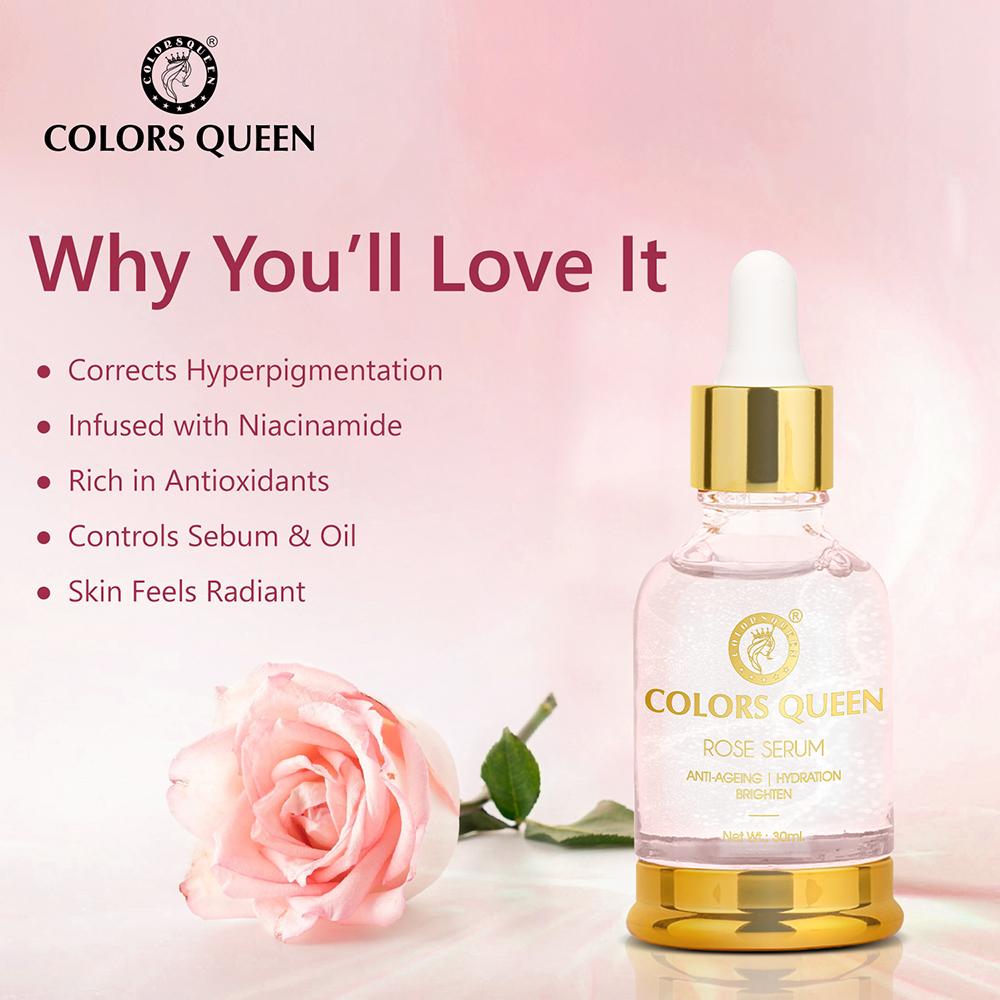 Colors Queen Rose Serum for Anti-Ageing, Hydration & Brighten Skin