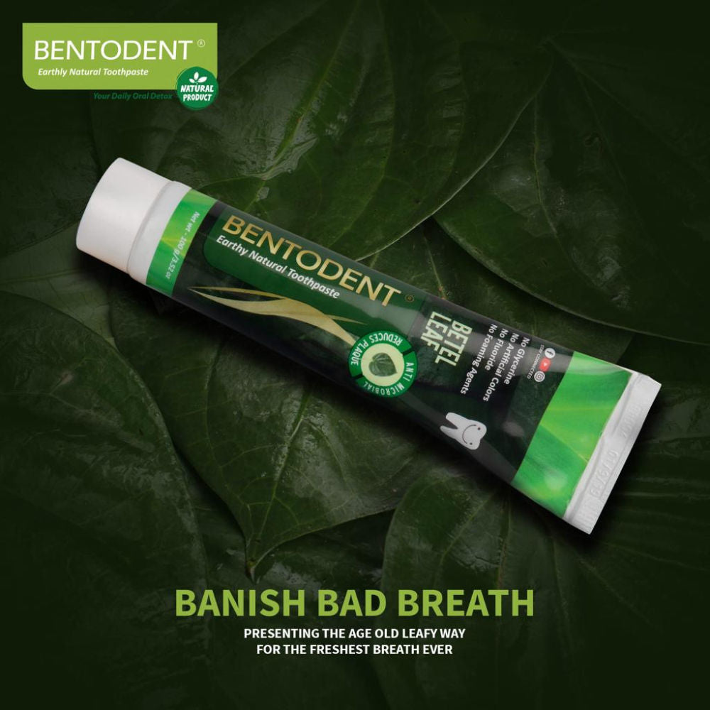 Bentodent Betel Leaf Toothpaste Organic, Vegan,SLS Free, Fluoride Free for Fresh breath