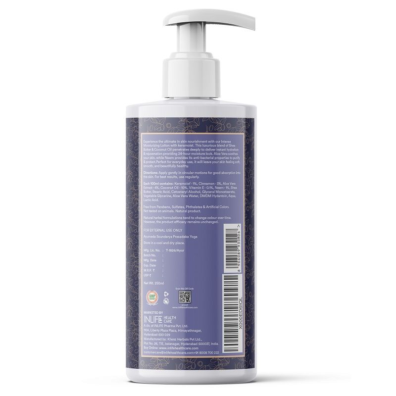 INLIFE Intense Moisturizing Lotion - Shea Butter Body Lotion For Face, Very Dry Skin, & Body
