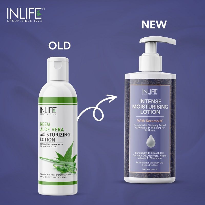 INLIFE Intense Moisturizing Lotion - Shea Butter Body Lotion For Face, Very Dry Skin, & Body