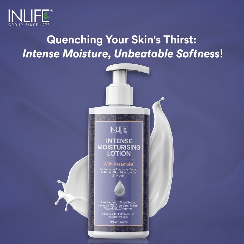 INLIFE Intense Moisturizing Lotion - Shea Butter Body Lotion For Face, Very Dry Skin, & Body