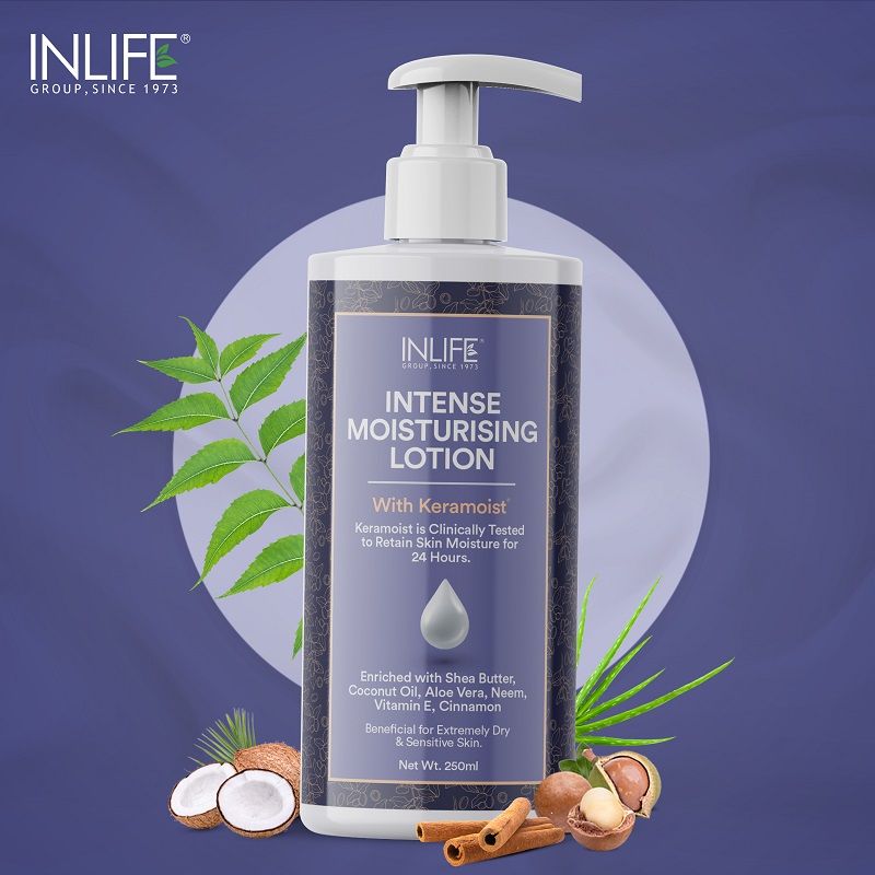INLIFE Intense Moisturizing Lotion - Shea Butter Body Lotion For Face, Very Dry Skin, & Body